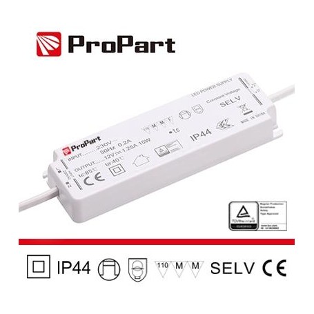 Alimentatore LED ProPart IP44 24V 75W 3.12A