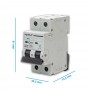 Interruttore Automatico Modulare Magnetotermico 2P 16A Curva C Aigostar