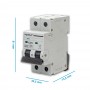 Interruttore Automatico Modulare Magnetotermico 2P 25A Curva C Aigostar