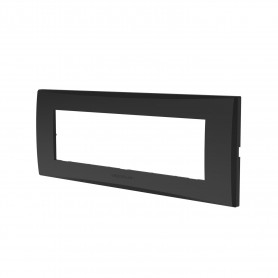 Placca 7 Moduli Testa Di Moro In Plastica Compatibile Vimar Plana