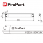 Alimentatore LED Slim ProPart IP20 24V 150W 6.25A