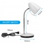 Lampada Da Tavolo Aigostar Flex per lampadine E27 Bianca