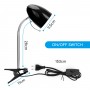 Lampada Da Tavolo Nera Per Lampadine Led E27 Con Clip Aigostar