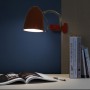 Lampada Da Tavolo Rossa Per Lampadine Led E27 Con Clip Aigostar