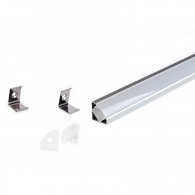 Profilo in Alluminio 2 Metri Angolare per Striscia Led Anodizzato Profilo in Alluminio 2 Metri Angolare per Striscia Led Anodizzato