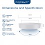 Plafoniera Led 18W Bianca Applique Rotondo Luce Neutro 4000K