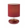 Lampada da Tavolo FIVE max 28W E14 IP20 Corpo Ceramica Paralume Tessuto Rosso