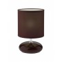 Lampada da Tavolo FIVE max 28W E14 IP20 Corpo Ceramica Paralume Tessuto Marrone