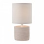 Lampada da Tavolo CILLY max 28W E14 IP20 Corpo Ceramica Paralume Tessuto Beige