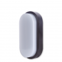 Plafoniera LED Ovale Nera 15W Luce Calda 3000K 55*100*200 IP54