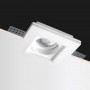 Portafaretto in Gesso Ceramico Slim Quadrato da Incasso per GU10/MR16