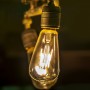 Lampadina LED Filamento ST64 8W E27 2200K Luce Calda