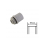 Raccordo Tubo - Scatola Passo Metrico 20 mm IP65 in PVC Grigio