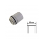 Raccordo Tubo - Scatola Passo Metrico 25 mm IP65 in PVC Grigio