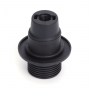 Portalampada E14 Nero 250V in Plastica Con Anello