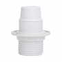 Portalampada E14 Bianco 250V in Plastica Con Anello