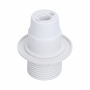Portalampada E14 Bianco 250V in Plastica Con Anello