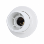 Portalampada E14 Bianco 250V in Plastica Con Anello