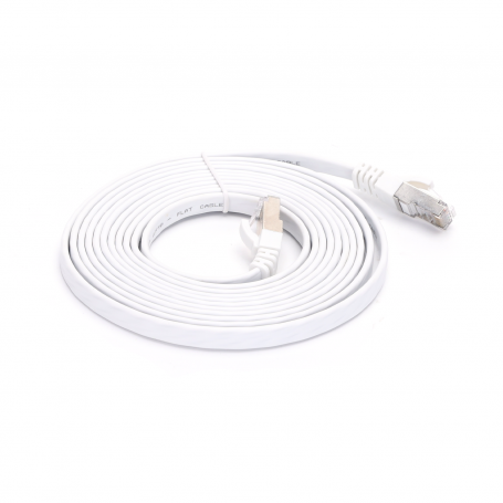 Cavo di Rete Ethernet Piatto cat.7 Bianco 3 Metri Aigostar