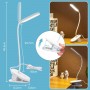 Aigostar Lampada da Tavolo LED clip 2,5W 4000K 160lm Dimmerabile Bianca
