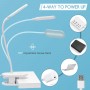 Aigostar Lampada da Tavolo LED clip 2,5W 4000K 160lm Dimmerabile Bianca