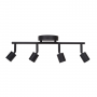 Aigostar Applique con 4 Faretti da Soffitto Orientabili per Lampadina GU10