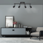 Aigostar Applique con 4 Faretti da Soffitto Orientabili per Lampadina GU10