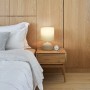 Aigostar Lampada da Tavolo Abat Jour in Ceramica Bianca e Marrone E14