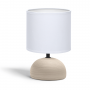 Aigostar Lampada da Tavolo Abat Jour in Ceramica Bianca e Marrone E14