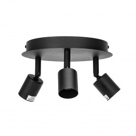 Aigostar Applique con 3 Faretti da Soffitto Orientabili per Lampadina GU10