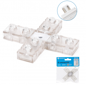Connettore tipo +  Per Strip 220V 2835 IP54 per Mod. ARIEL