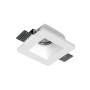 KIT 15 Portafaretti Gesso Ceramico Quadrato da Incasso + 15 Lampadine GU10