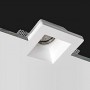 KIT 15 Portafaretti Gesso Ceramico Quadrato da Incasso + 15 Lampadine GU10