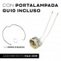 KIT 15 Portafaretti Gesso Ceramico Quadrato da Incasso + 15 Lampadine GU10