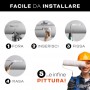 KIT 15 Portafaretti Gesso Ceramico Quadrato da Incasso + 15 Lampadine GU10