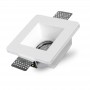 KIT 15 Portafaretti Gesso Ceramico Quadrato da Incasso + 15 Lampadine GU10