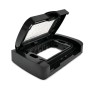 Placca Copertura Stagna Idrobox 3 Moduli Nera IP55 Compatibile Con Vimar Plana