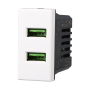 Presa USB 2 Posti 2.1AMH Compatibile Bticino Axolute