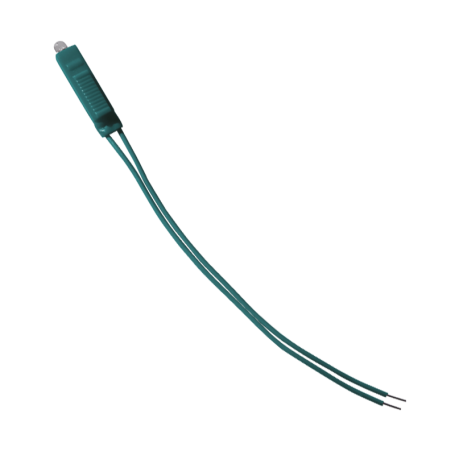 Lampada Spia Led 230V Verde Cavo 100mm per Frutti Axolute