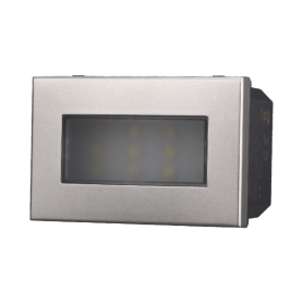 Segnapasso Led 3 Moduli 2,4W da Incasso Per Scatola 503 Grigio IP20 3000K compatibile BTicino Axolute