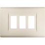 Placca 3 Posti Serie Click Compatibile Magic Bticino Avorio