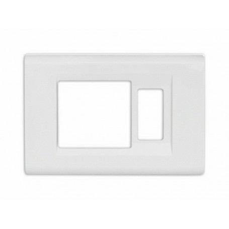 Placca 2 Posti Serie Click Compatibile Magic Bticino Bianca