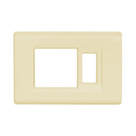 Placca 2 Posti Serie Click Compatibile Magic Bticino Avorio