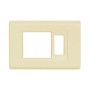 Placca 2 Posti Serie Click Compatibile Magic Bticino Avorio