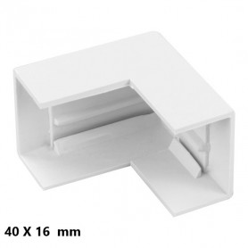 Angolo Esterno Per 2 Canaline Passacavi 40X16 In Plastica Bianco ART. 56240161 ELMARK