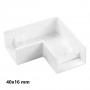 Angolo a L Per 2 Canaline Passacavi 40X16 In Plastica Bianco ART.56240164 ELMARK