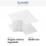 Angolo Interno Regolabile Per 2 Canaline Passacavi 60X60 In Plastica Bianco ART. 56260602 ELMARK