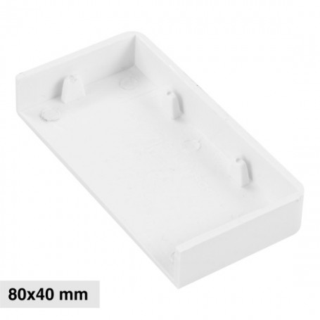 Tappo Di Chiusura Per Canaline Passacavi 80X40 In Plastica Bianco ART. 56280406 ELMARK