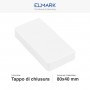 Tappo Di Chiusura Per Canaline Passacavi 80X40 In Plastica Bianco ART. 56280406 ELMARK