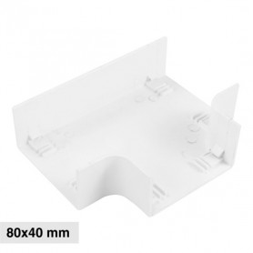 Angolo a T Per 3 Canaline Passacavi 80X40 In Plastica Bianco ART. 56280403 ELMARK